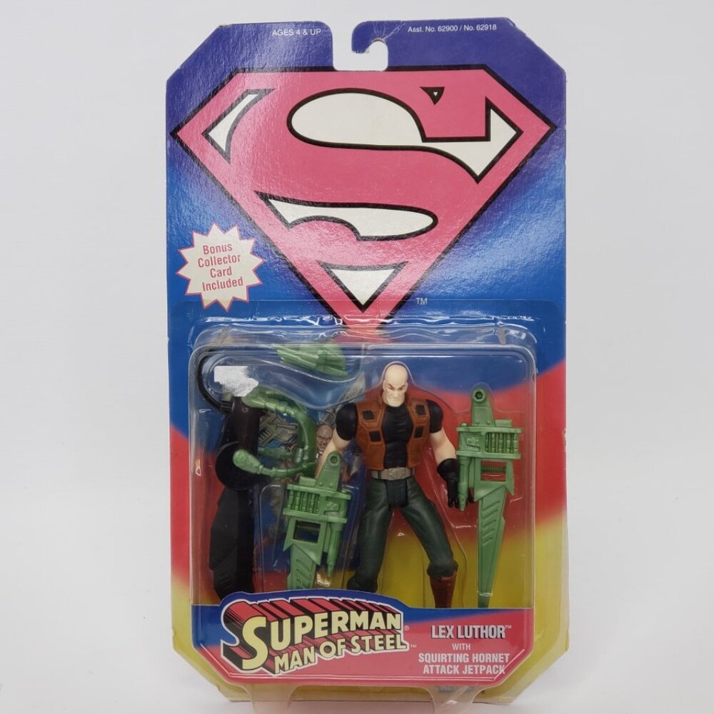 Vintage 1995 Kenner Superman Man of  Steel LEX LUTHOR Figure Squirting Hornet